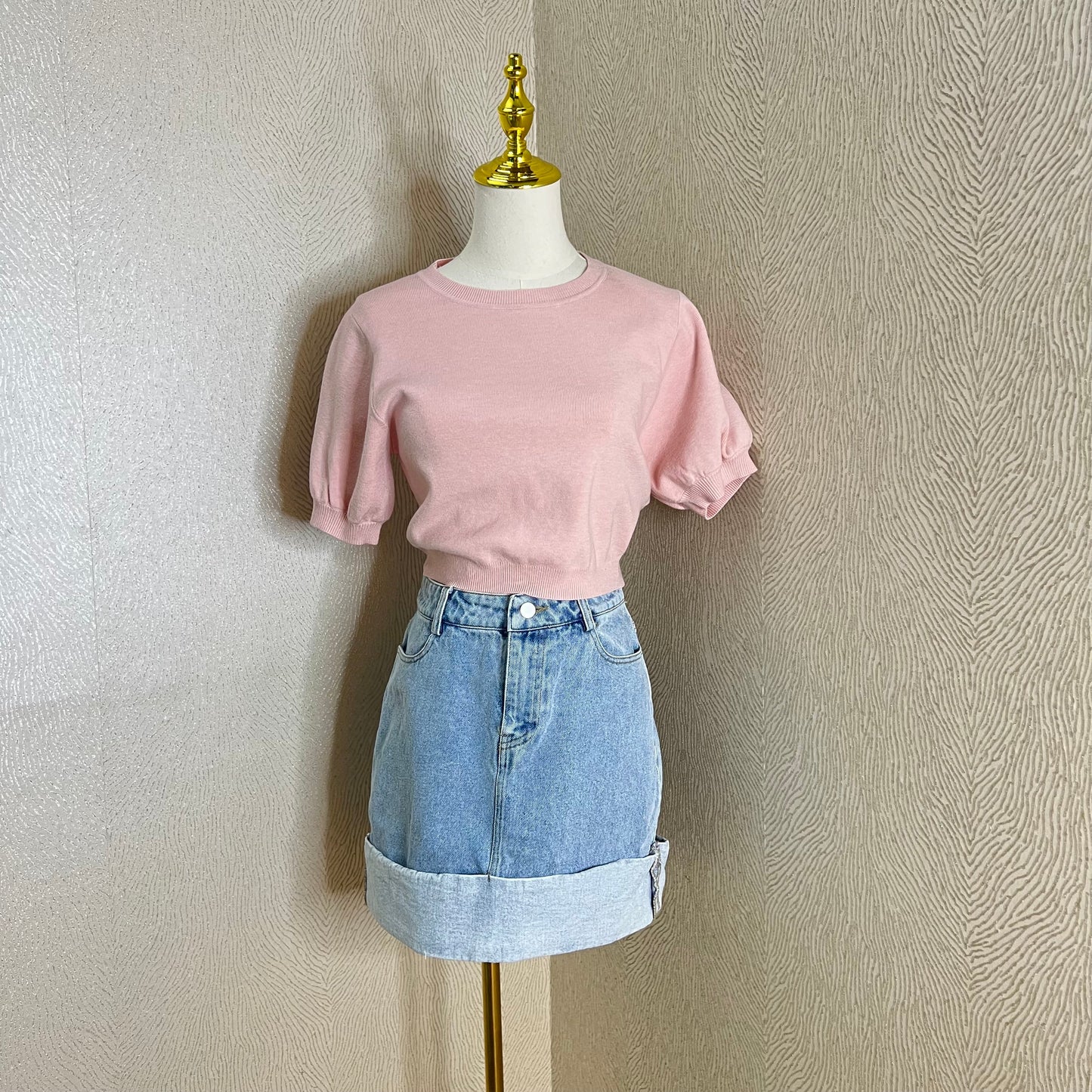 Denim Mini Skirt-